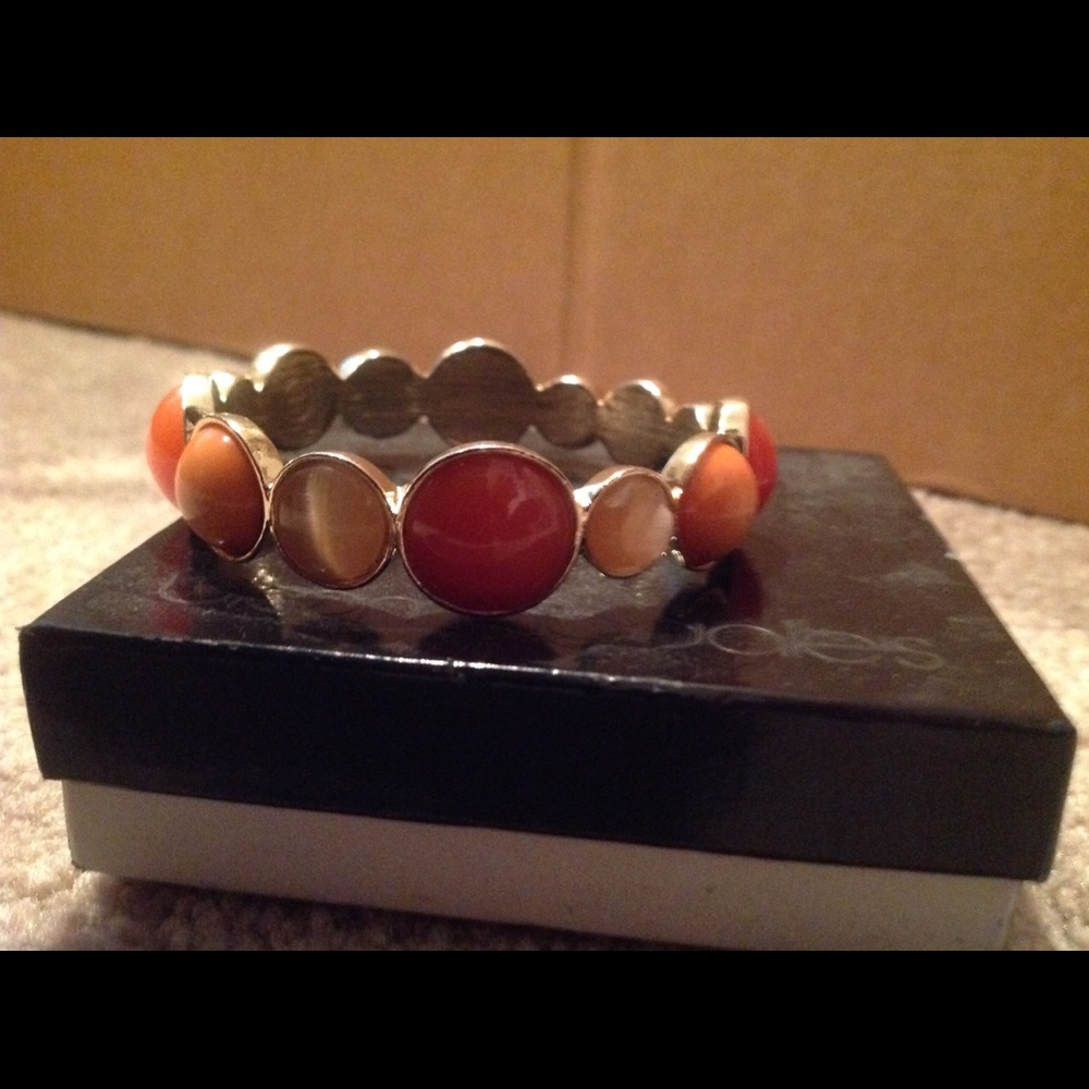 BANANA REPUBLIC BANGLE BRACELET- CORAL STONES
